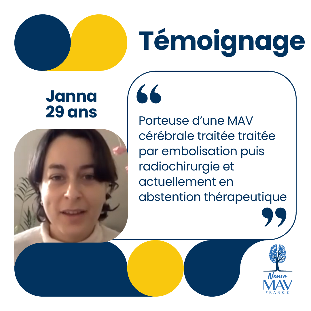 Janna,  sa vie avec une MAV cérébrale (vidéo de 10min)